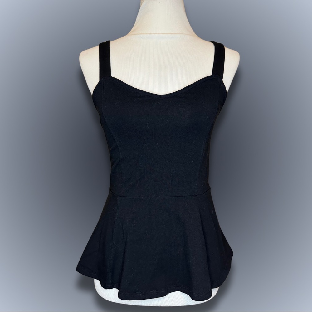 Express Black Peplum Tank Top (size S)